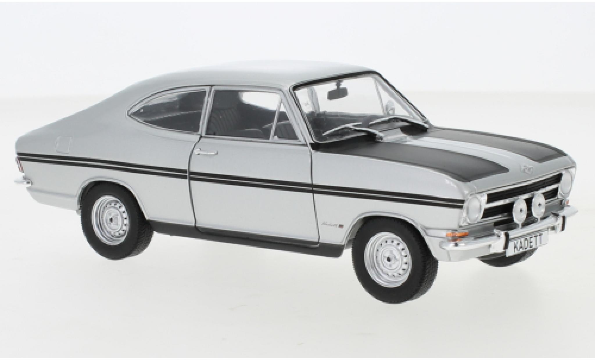 Opel Kadett 1/24 WhiteBox B Rallye grijs/matt-zwart 1967 modelauto