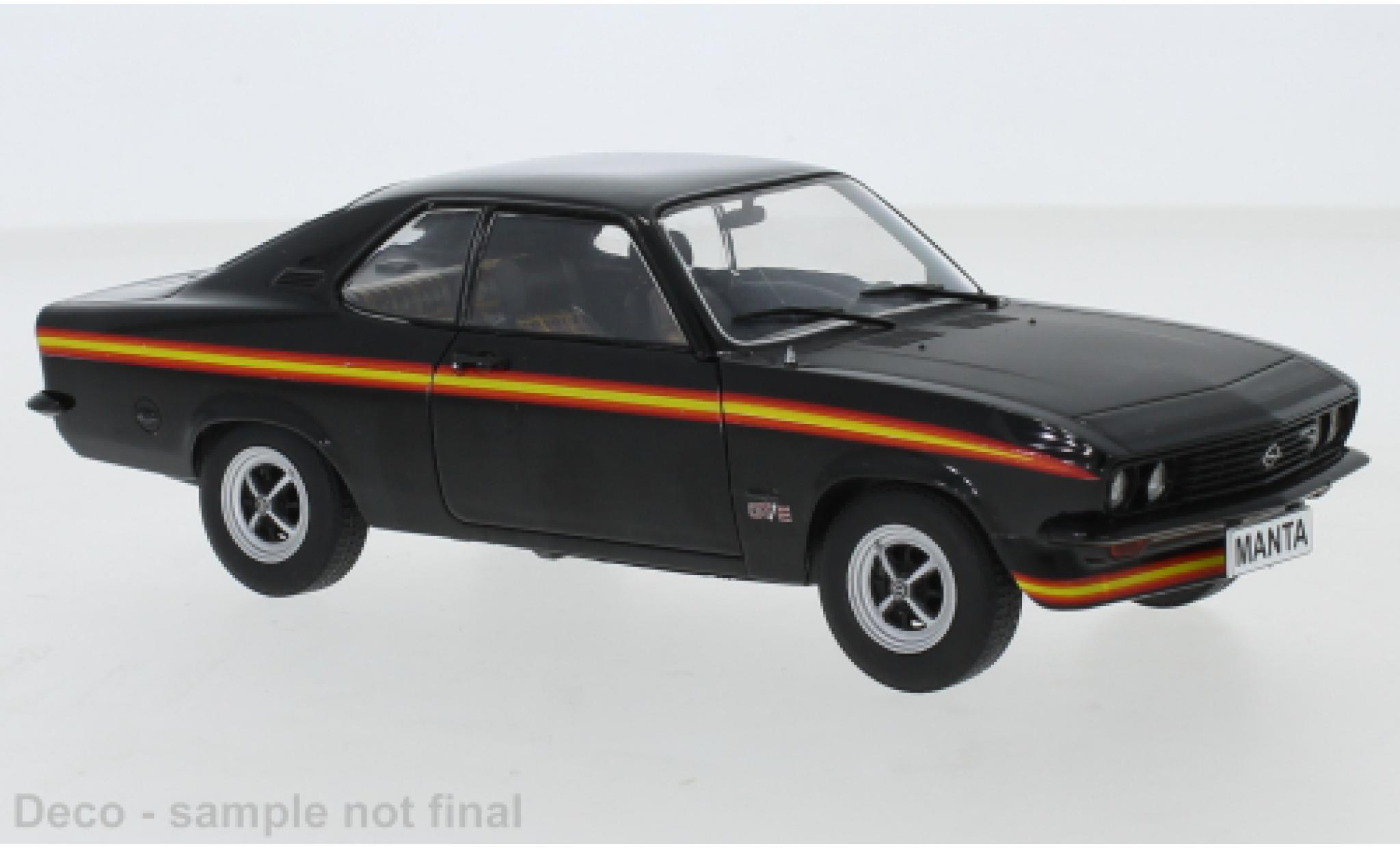 Opel Manta 1/24 WhiteBox A GT/E zwart 1974 Black Magic modelauto