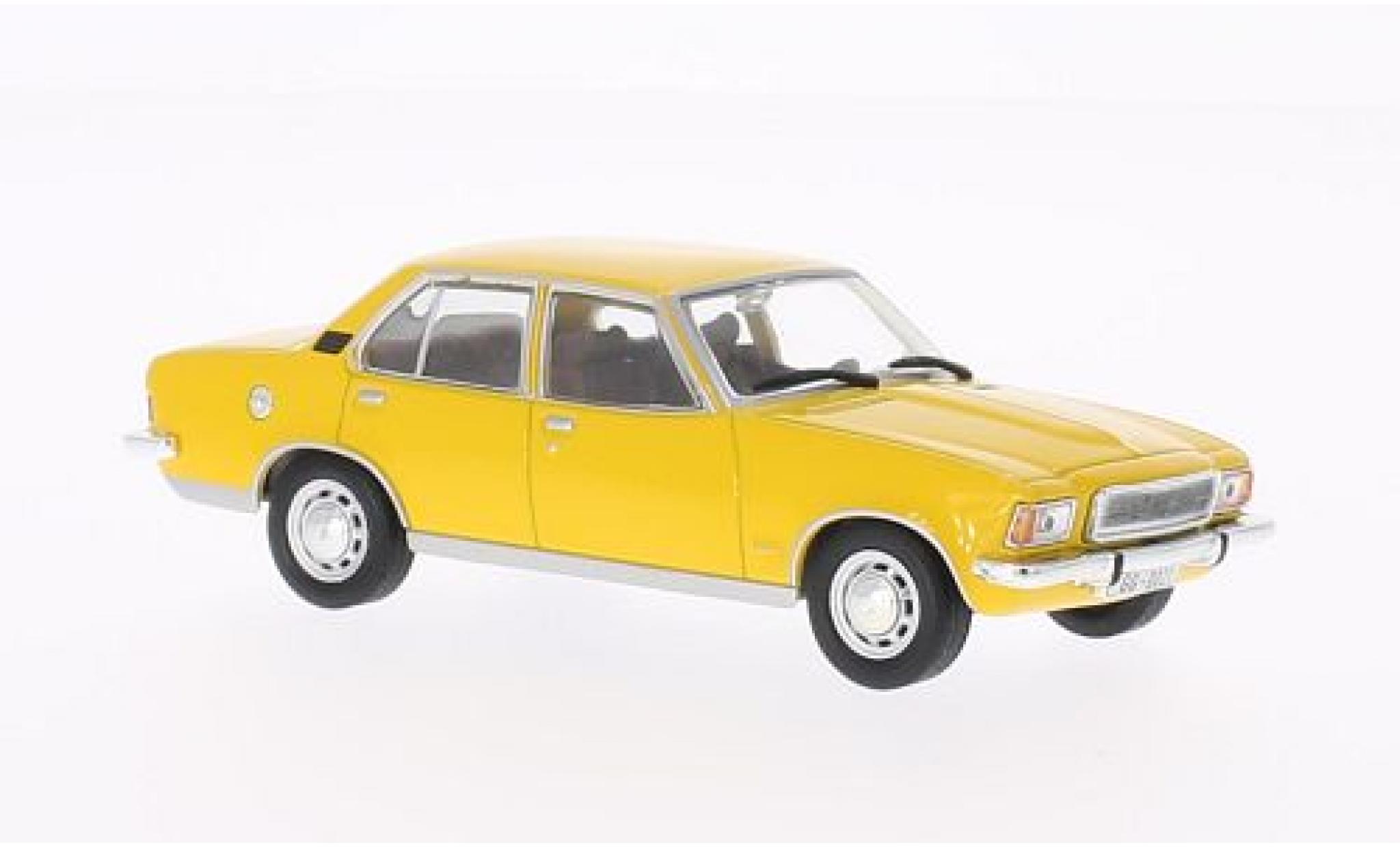 Opel Rekord 1/43 WhiteBox D 2100 Diesel geel modelauto