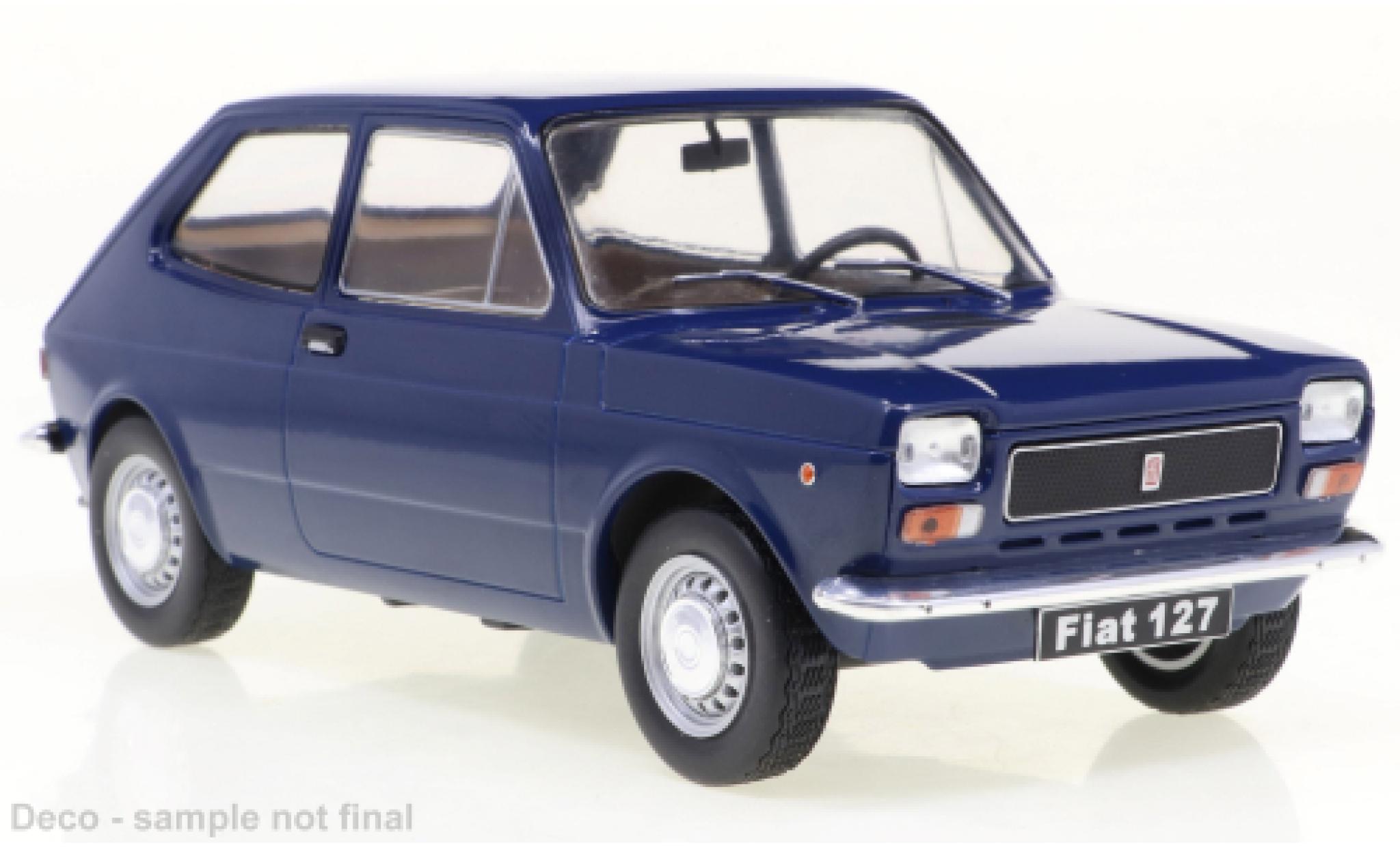 Fiat 127 1/24 WhiteBox blauw 1971 modelauto
