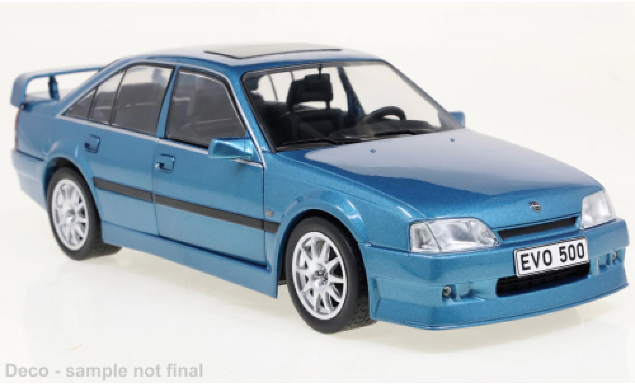 Opel Omega 1/24 WhiteBox Evolution 500 metallic blauw 1991 modelauto