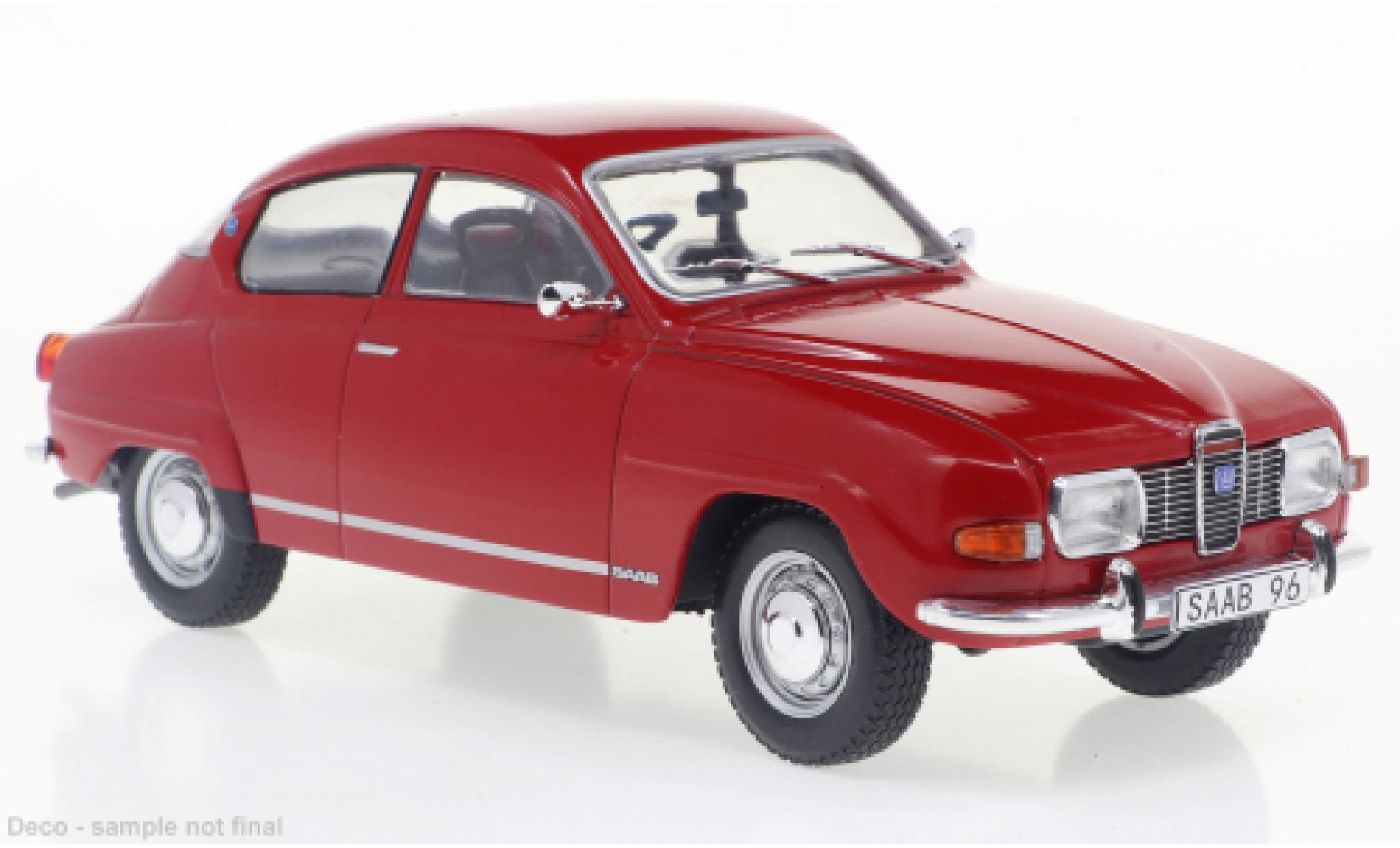 Saab 96 1/24 WhiteBox V4 rood 1970 modelauto