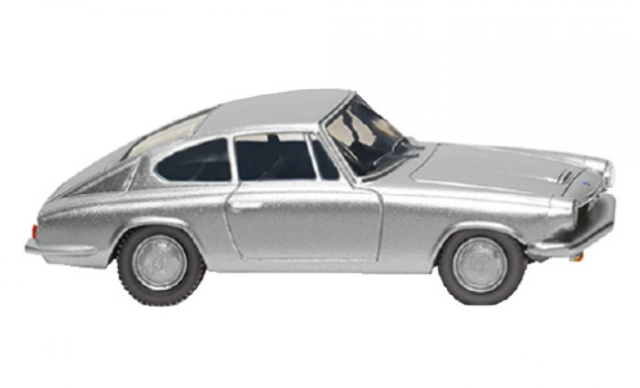 Bmw 1600 1/87 Wiking GT Coupe grijs 1967 modelauto
