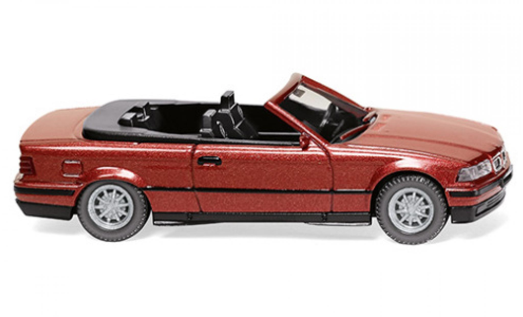 Bmw 325 1/87 Wiking i (E36) Cabriolet metallic rood 1993 modelauto