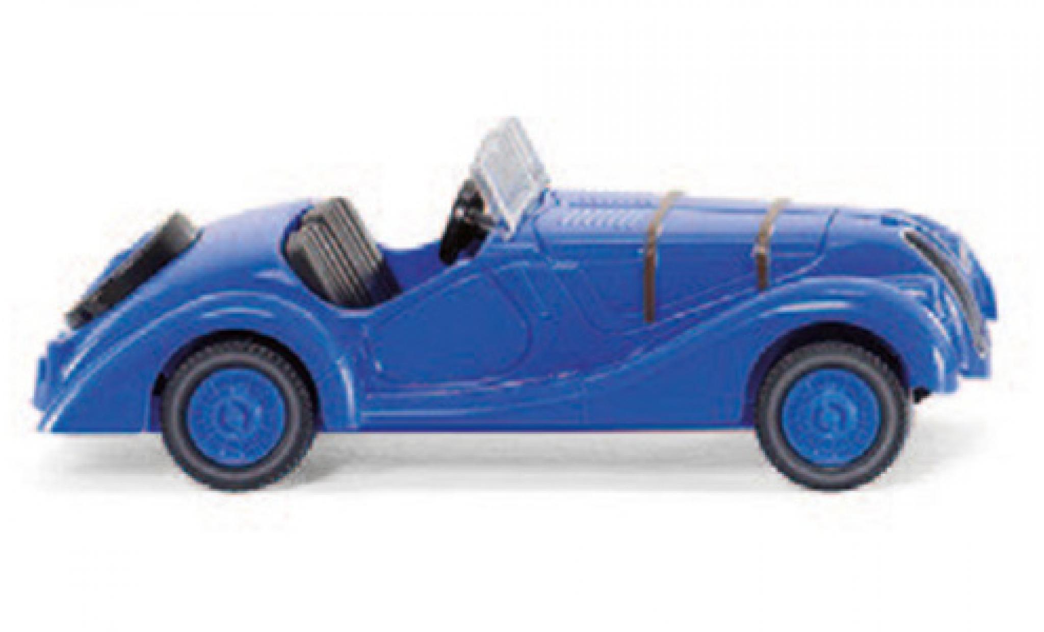 Bmw 328 1/87 Wiking blauw modelauto
