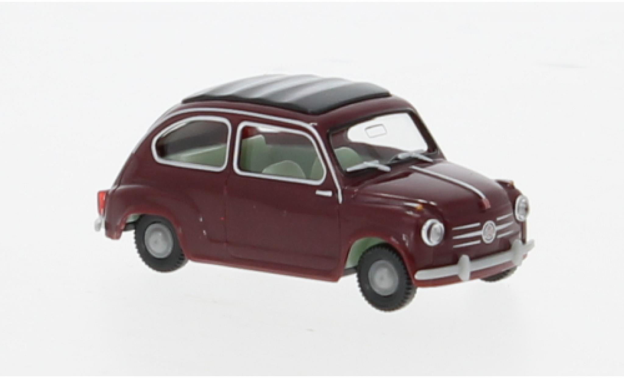 Fiat 600 1/87 Wiking rood 1:87 modelauto