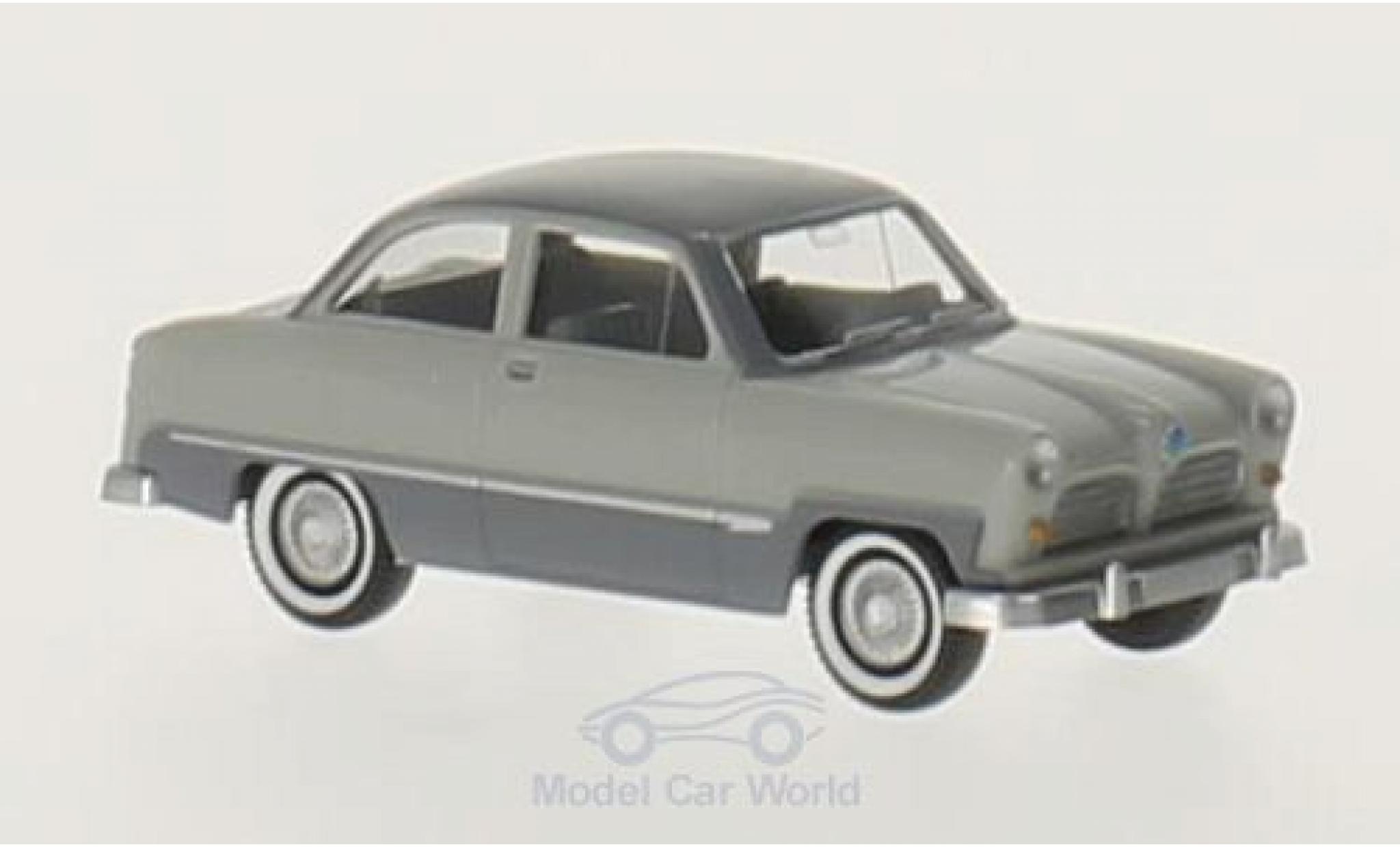Ford Taunus 1/87 Wiking 12 M grijs/grijs modelauto