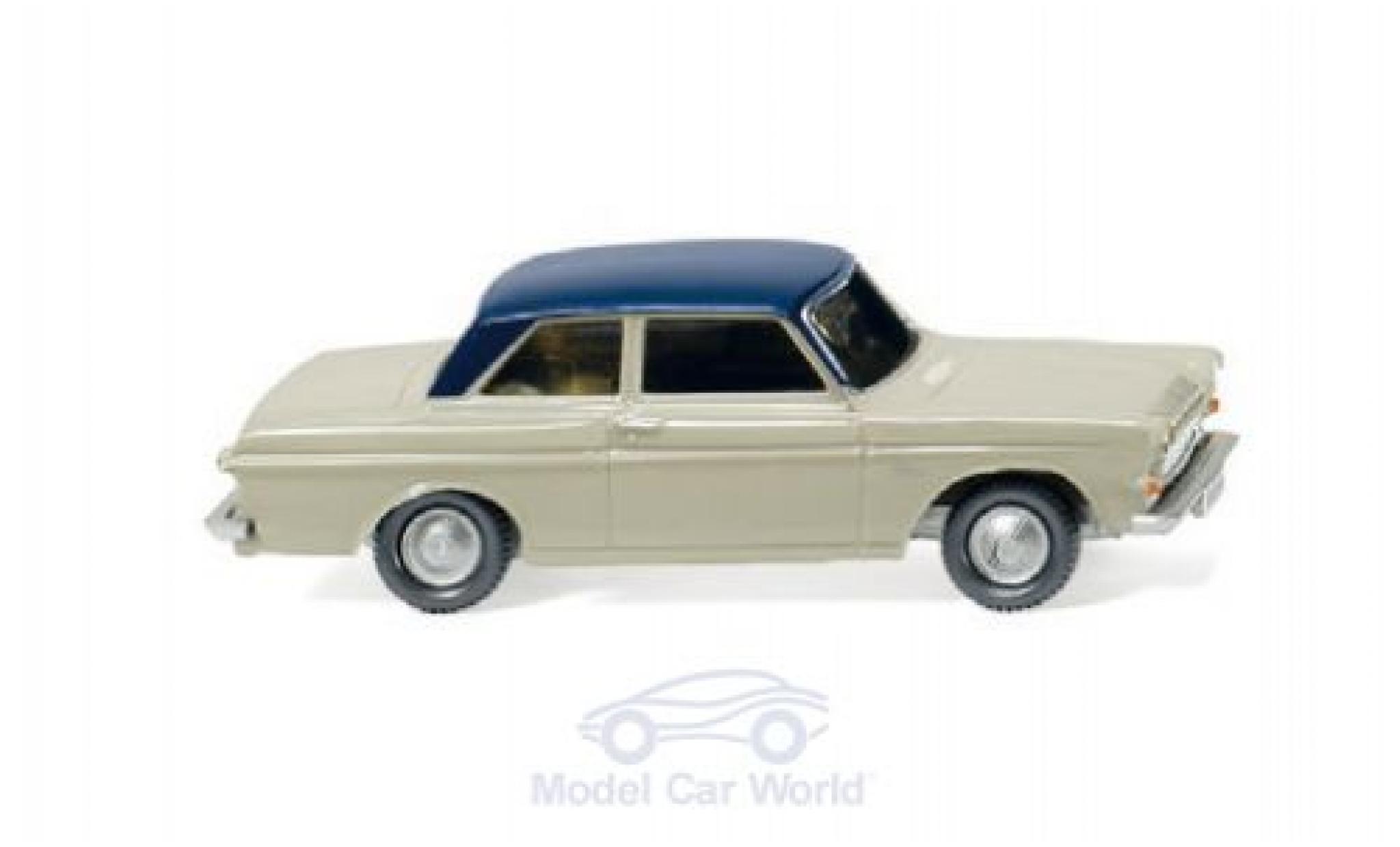 Ford Taunus 1/87 Wiking 12M (P4) grijs/blauw modelauto