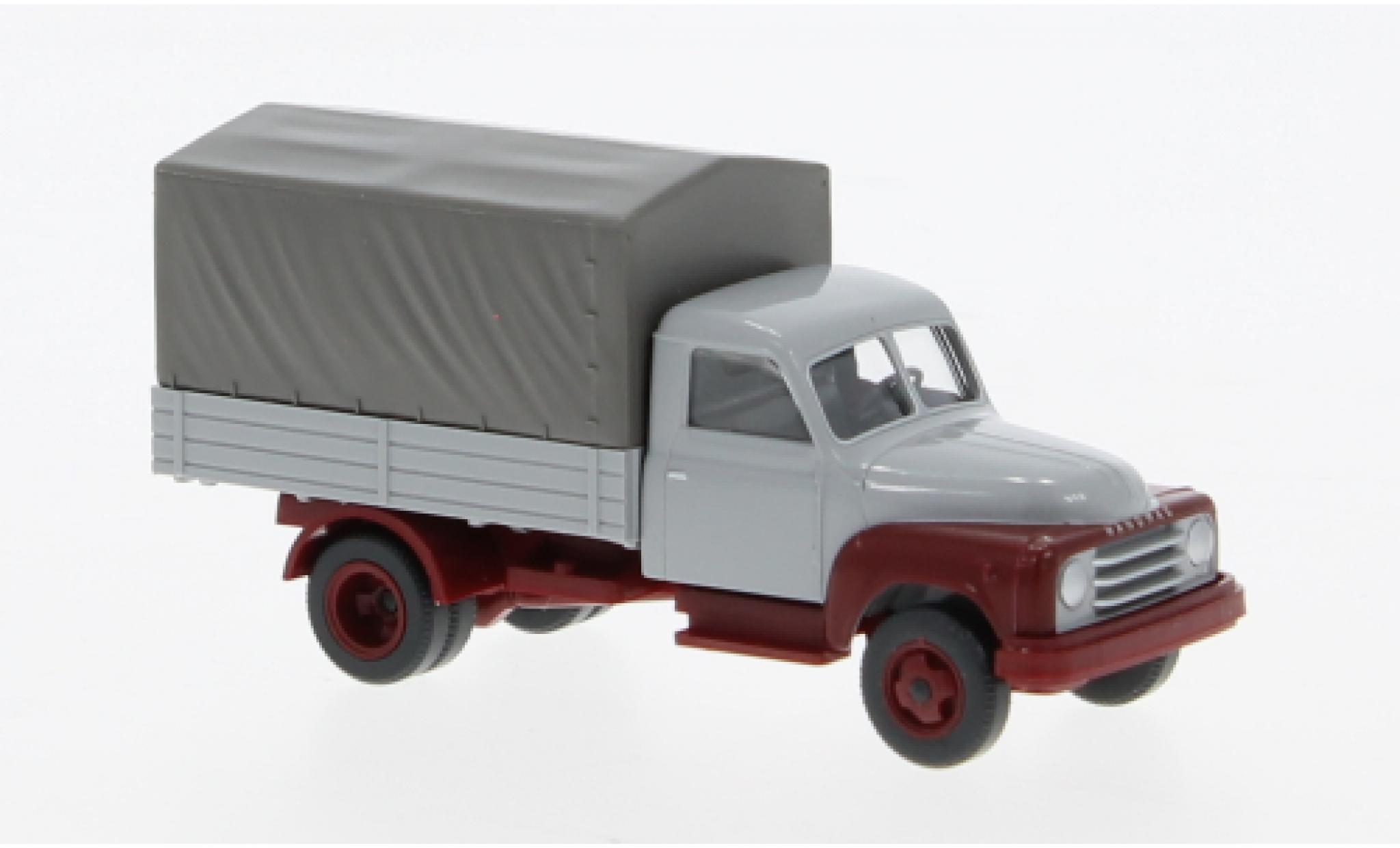 Hanomag L28 1/87 Wiking grijs/rood 1950 1:87 modelauto