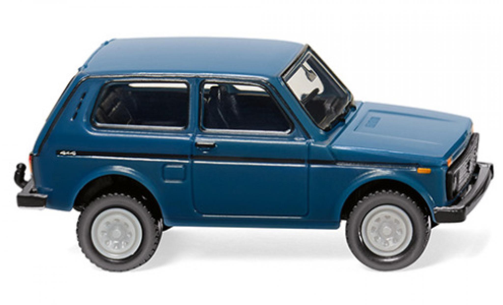 Lada Niva 1/87 Wiking blauw modelauto