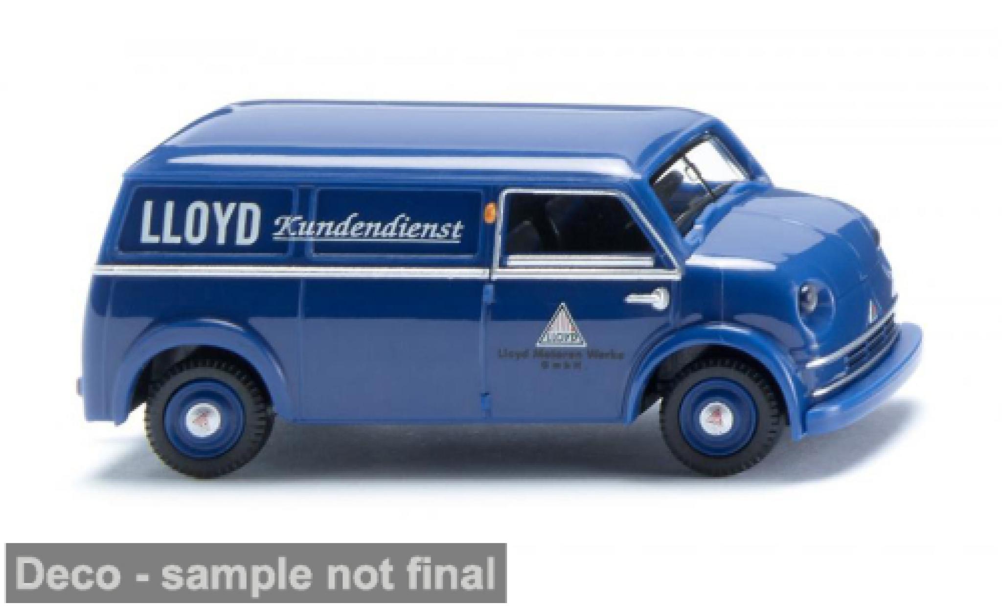 Lloyd LT 1/87 Wiking 500 blauw 1952 1:87 modelauto