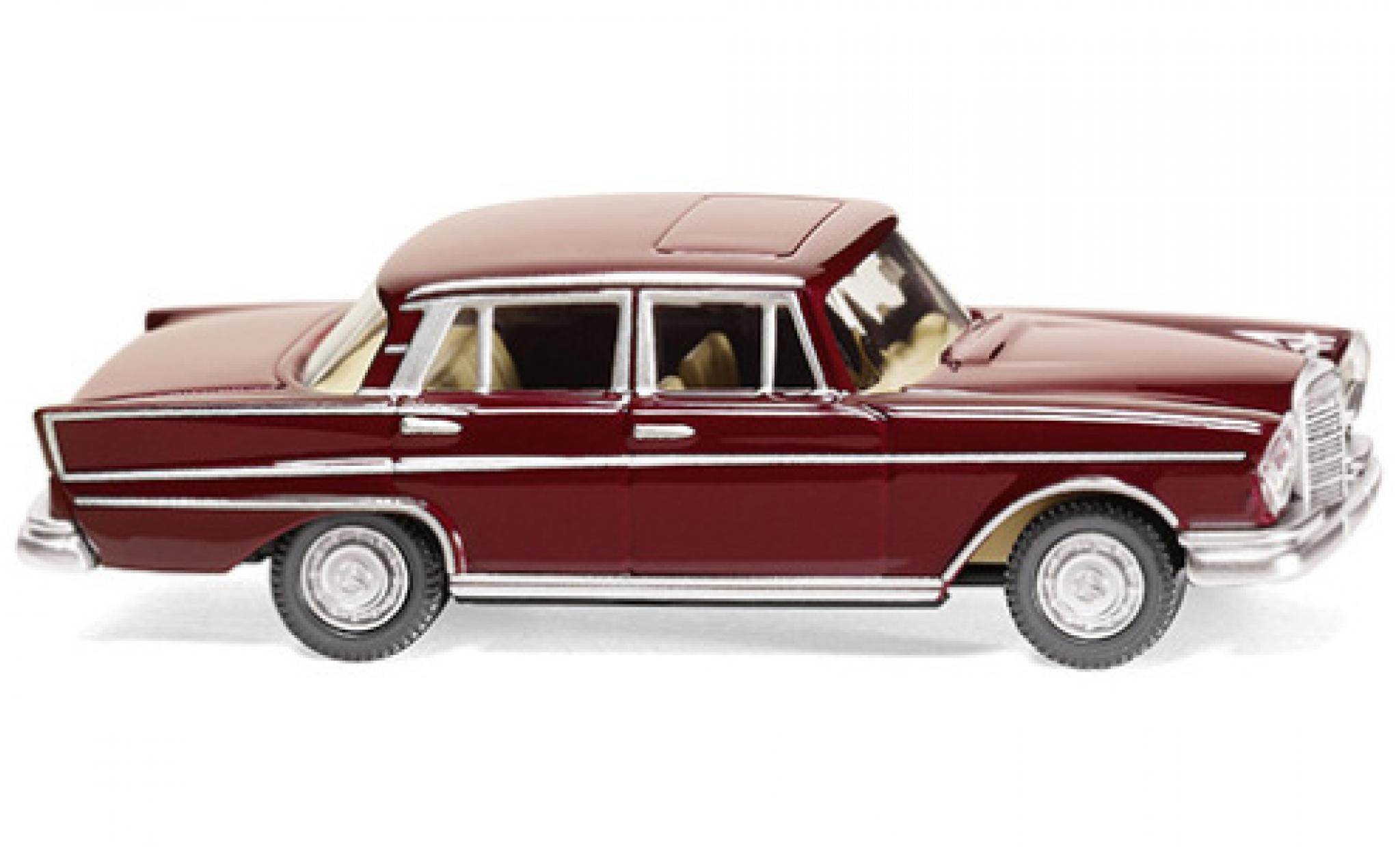 Mercedes 300 1/87 Wiking SE (W112) rood 1961 modelauto