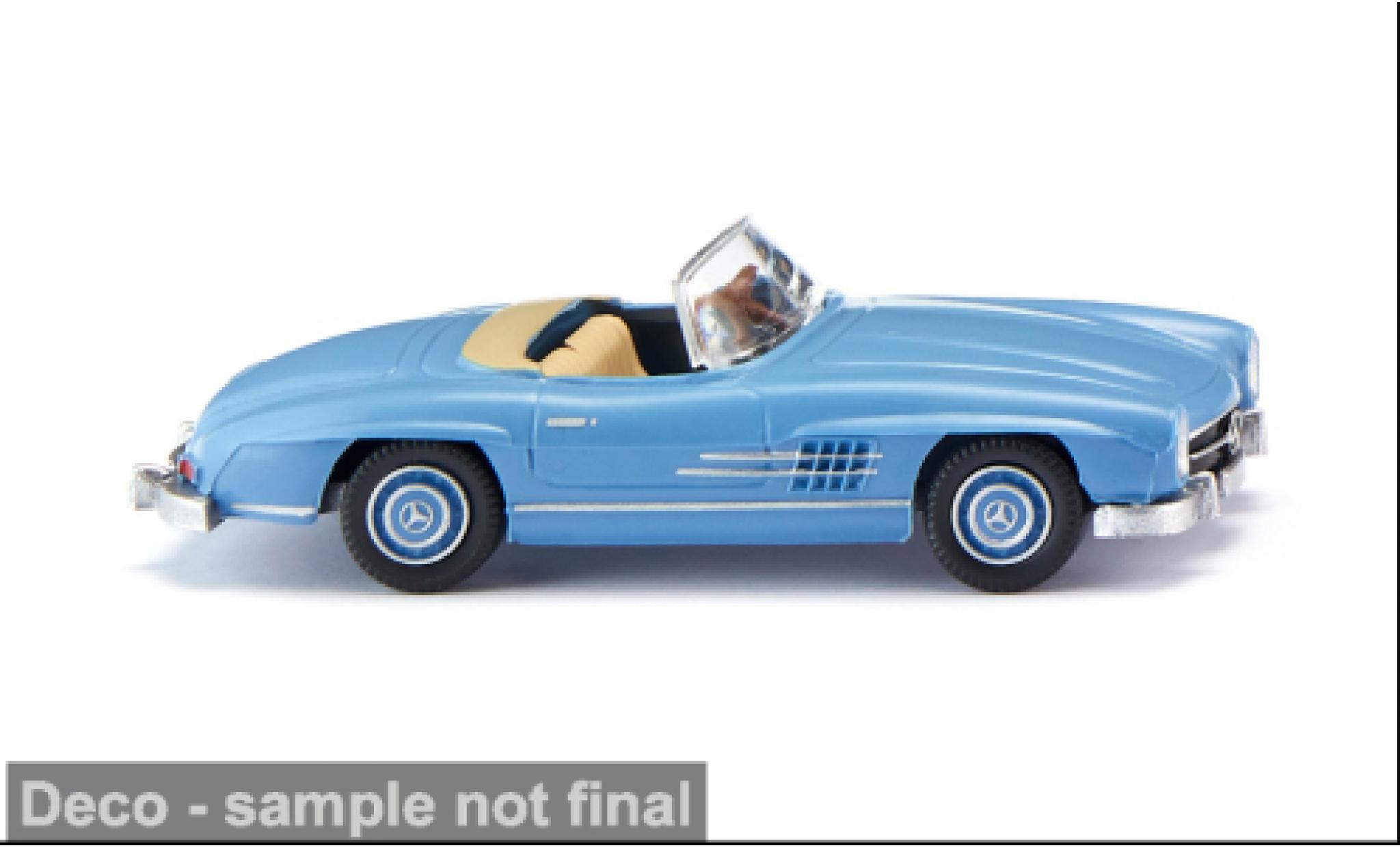 Mercedes 300 1/87 Wiking SL blauw 1957 1:87 modelauto