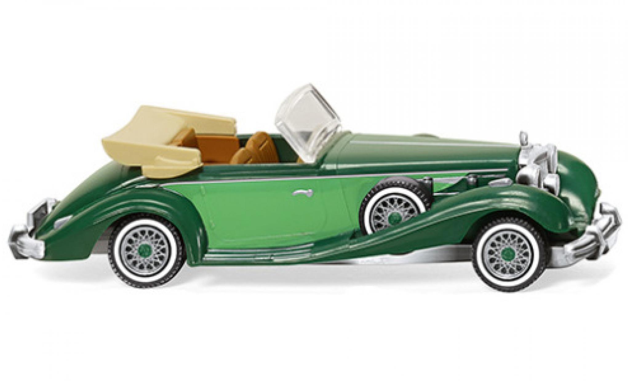 Mercedes 540 1/87 Wiking K Cabriolet groen/groen 1936 modelauto
