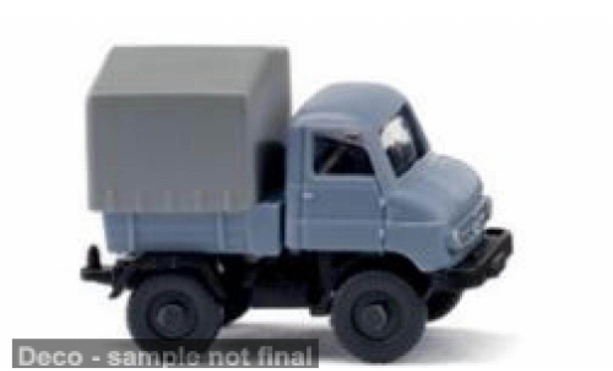 Mercedes Unimog 1/160 Wiking U 411 blauw/grijs 1956 1:160 modelauto