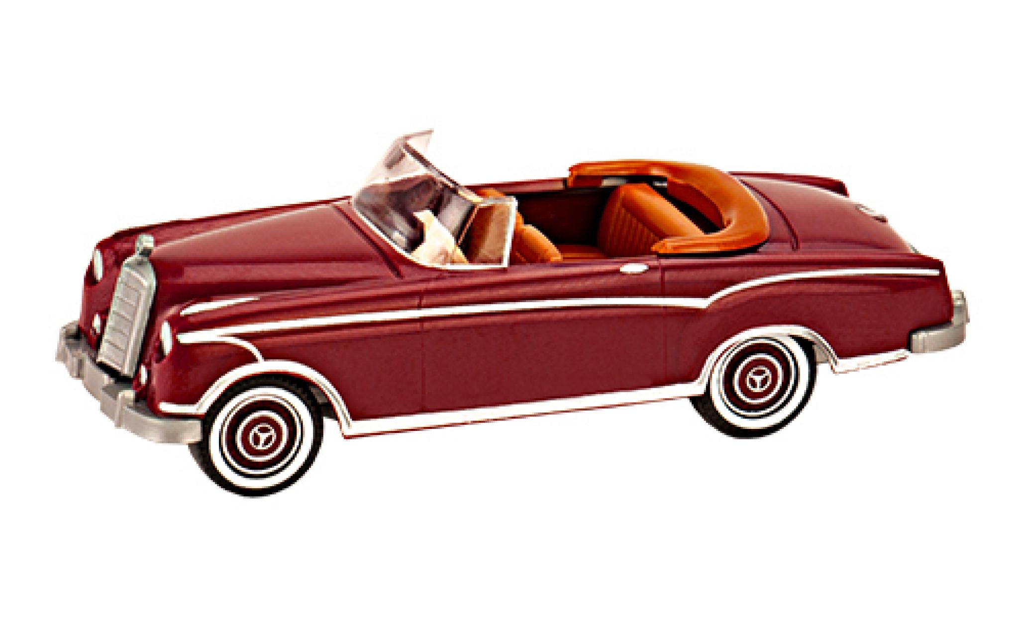 Mercedes 220 1/87 Wiking PMS S Cabriolet (W180 II) rood s�rie 800 modelauto