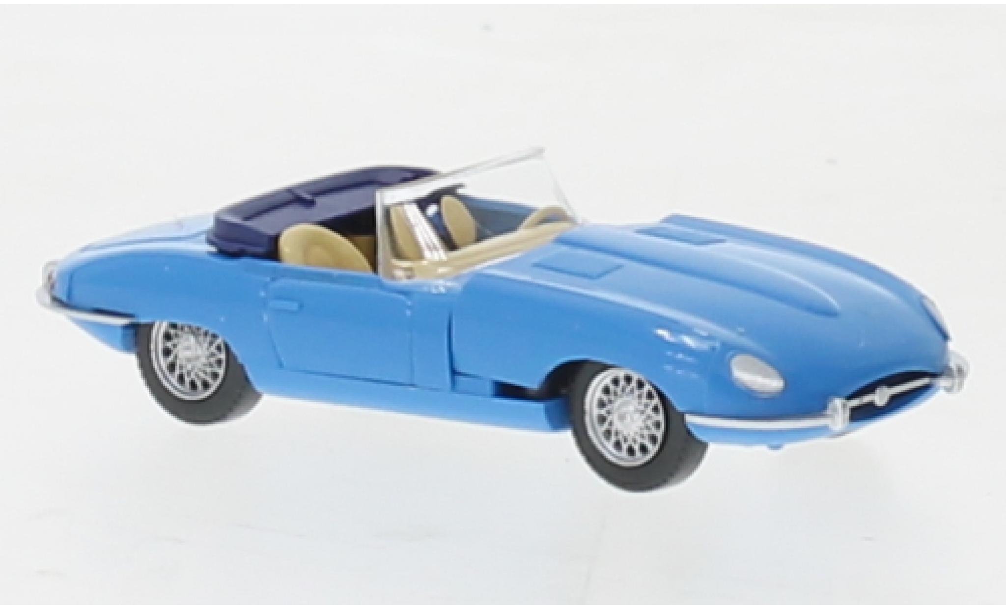 Jaguar E-Type 1/87 Wiking PMS Roadster blauw 1961 modelauto