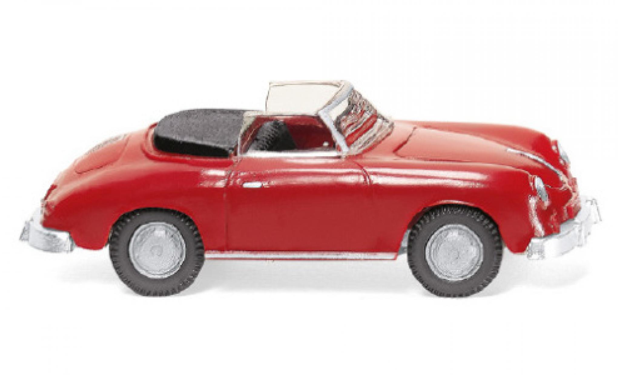 Porsche 356 1/87 Wiking Cabriolet rood 1959 modelauto