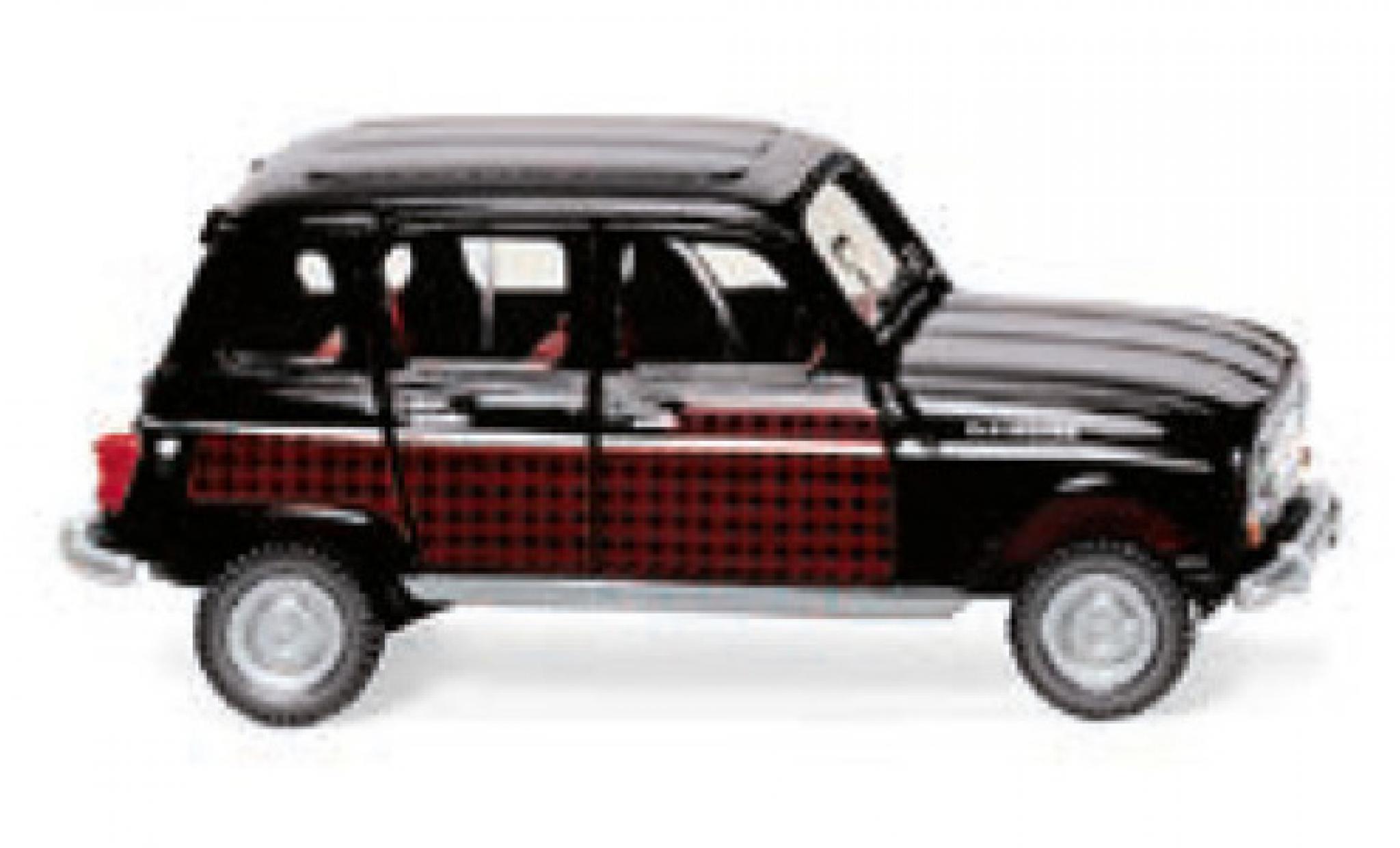 Renault 4 1/87 Wiking Parisienne zwart/rood 196 modelauto