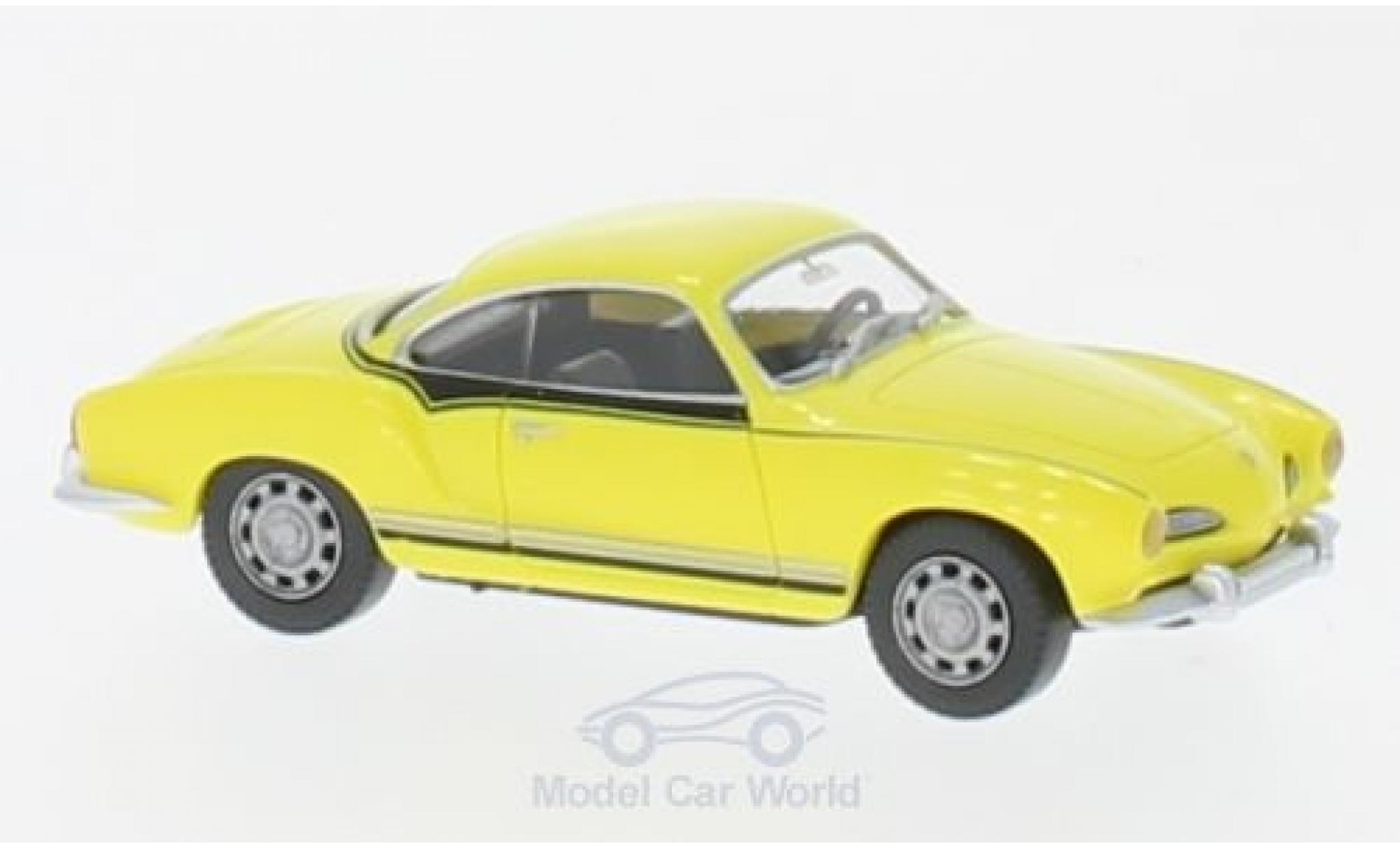 Volkswagen Karmann 1/87 Wiking Ghia Coupe geel/Dekor modelauto