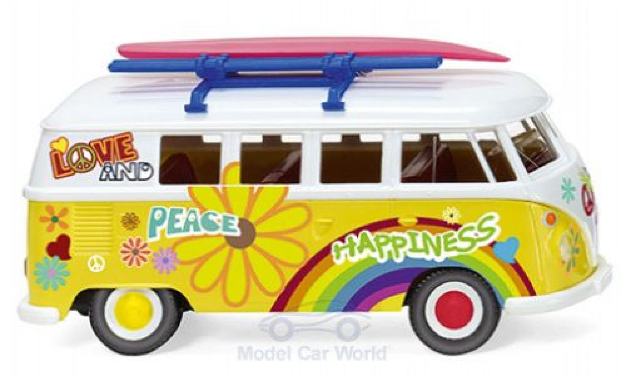 Volkswagen T1 1/87 Wiking Bus Flower Power 1963 modelauto