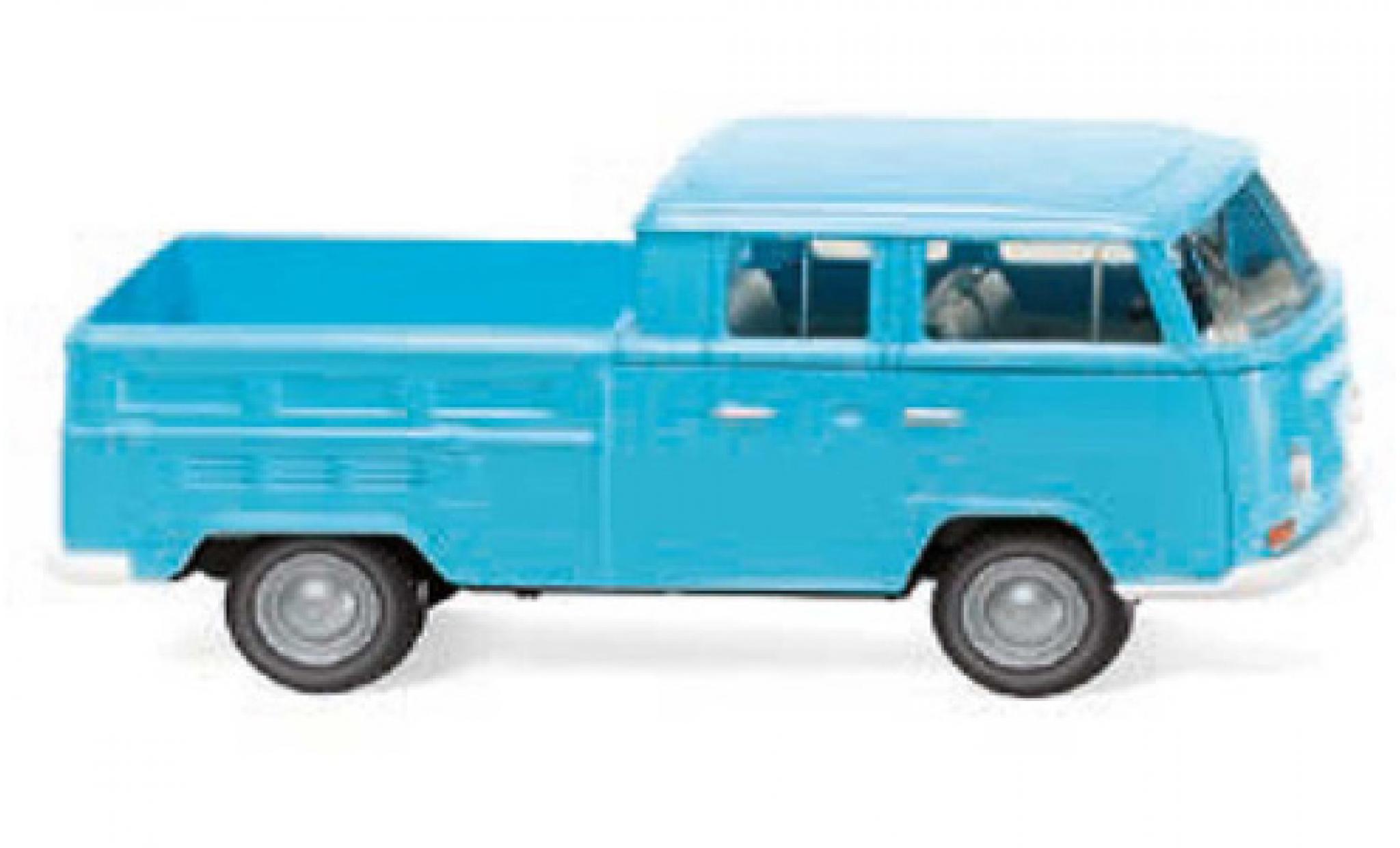 Volkswagen T2 1/87 Wiking Doppelkabine blauw 1967 modelauto