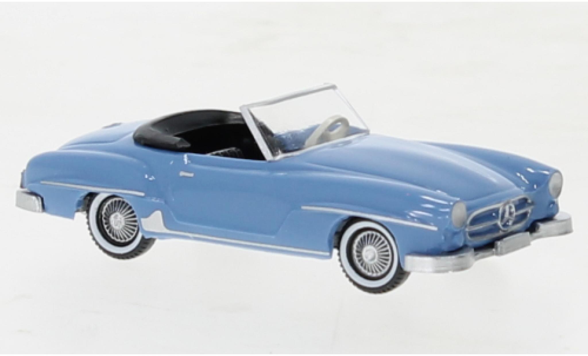 Mercedes CLA 1/87 Wiking 190 SL (W121) blauw clair 1955 modelauto