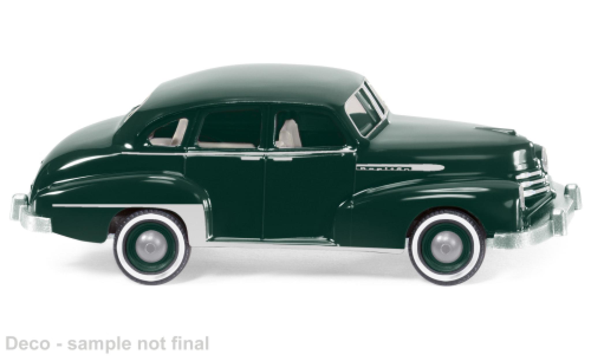 Opel Capitaine 1/87 Wiking groen fonc&eacute; modelauto