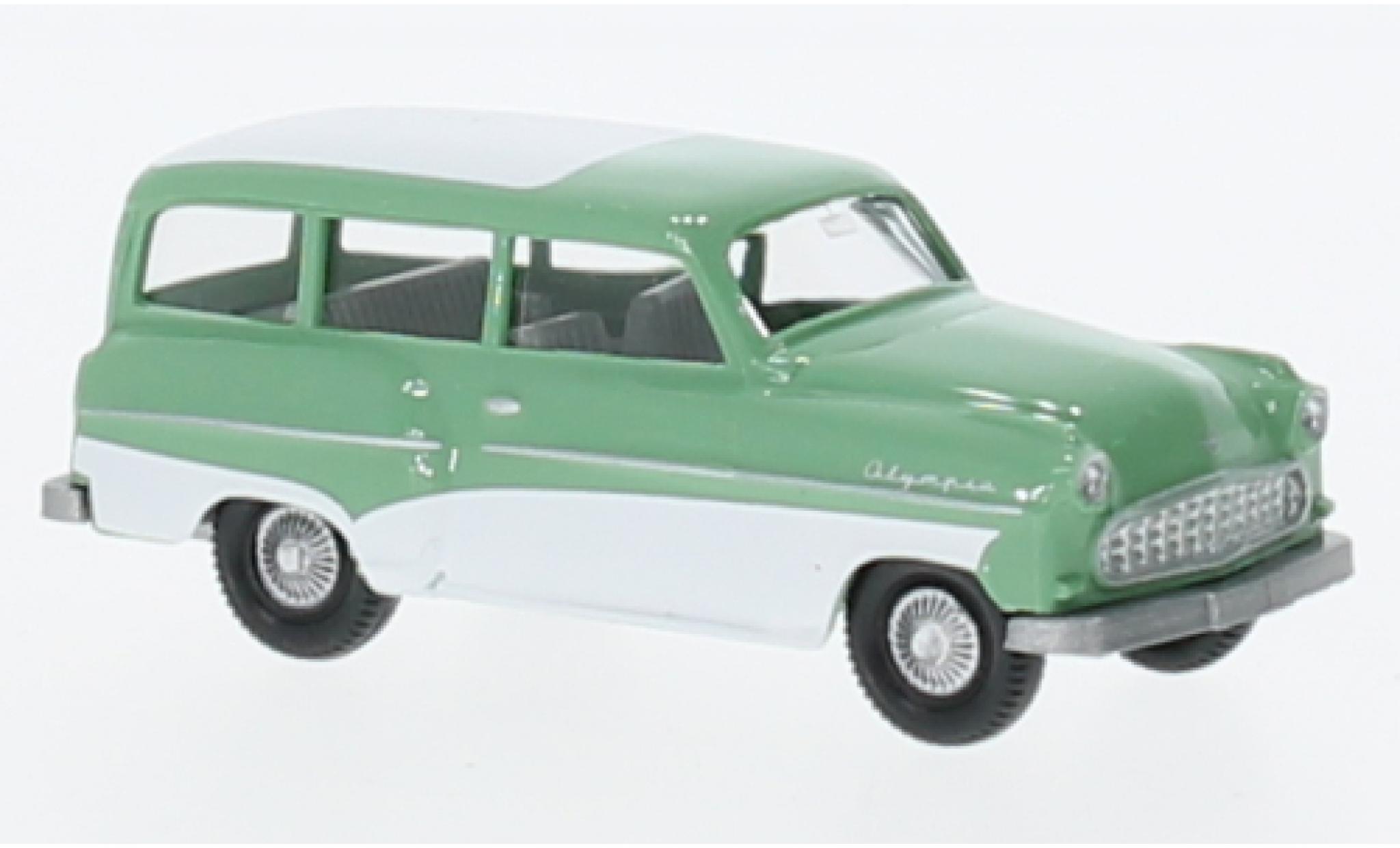 Opel Olympia 1/87 Wiking CaraVan la chaux/wit 1957 modelauto