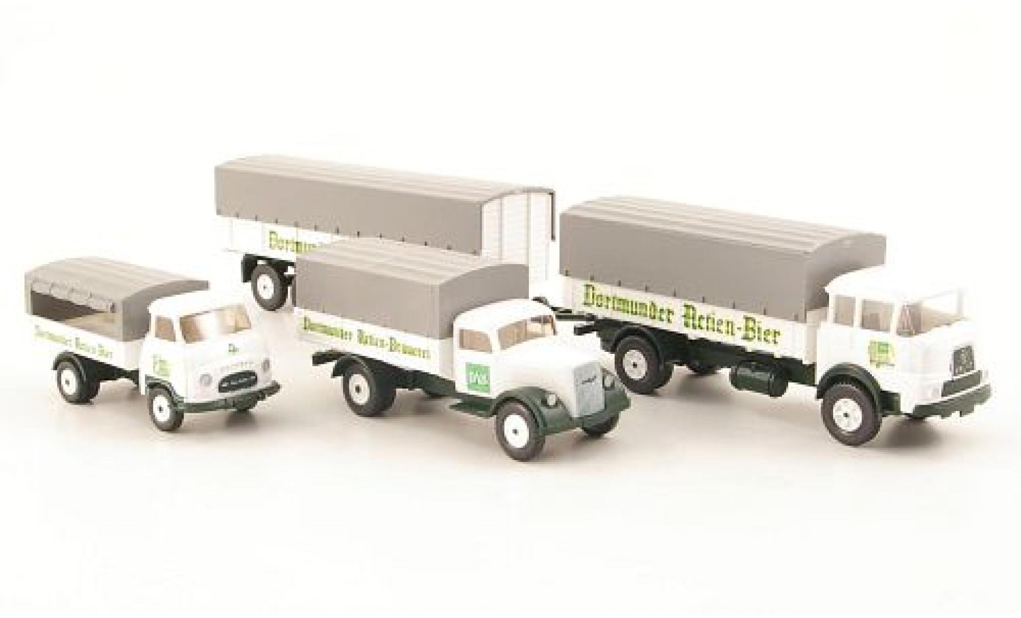 Opel Blitz 1/87 Wiking Set Hanomag courrier Krupp 806 Dortmunder Actien-Bi&egrave;re modelauto