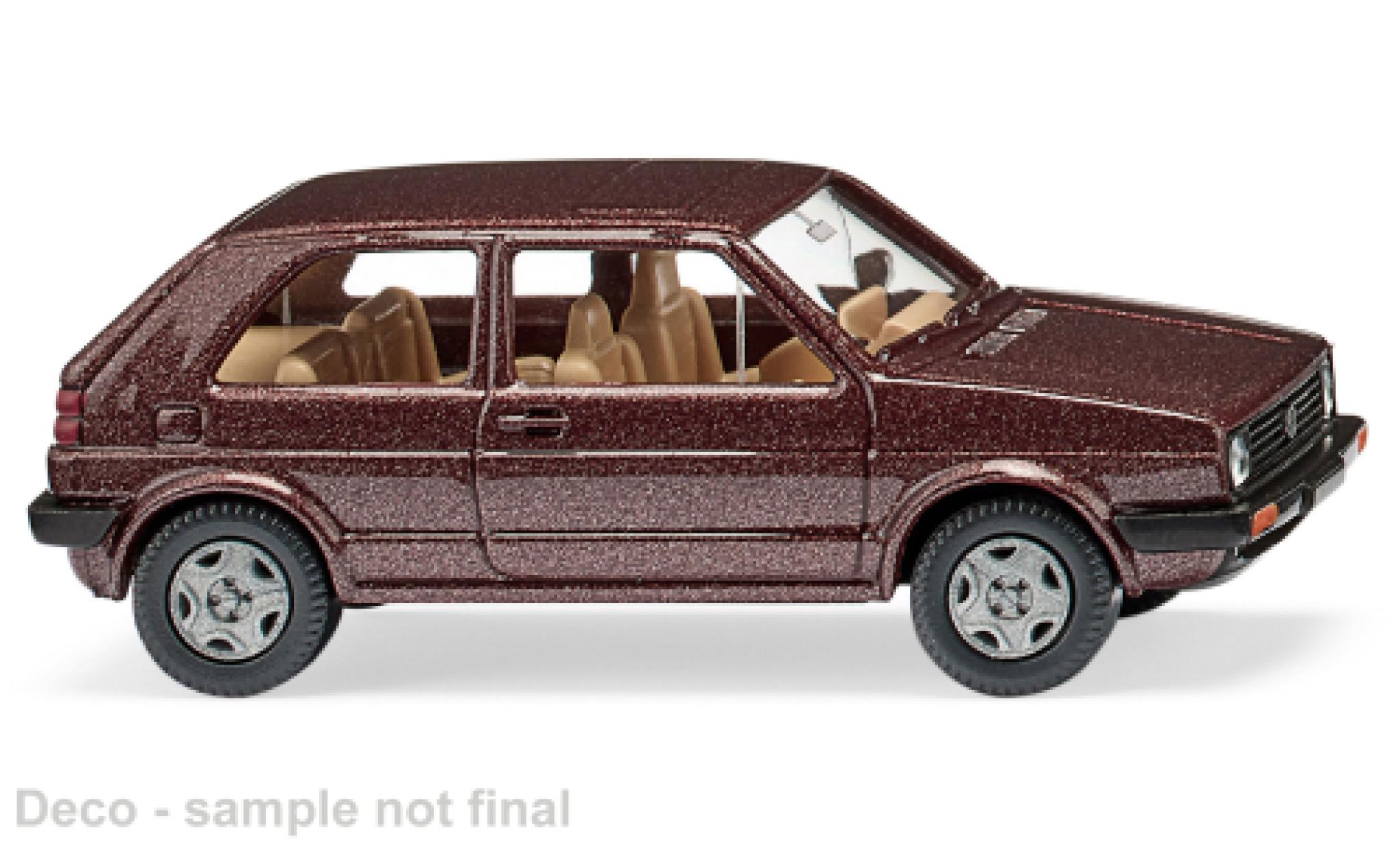 Volkswagen Golf 1/87 Wiking II metallic brun modelauto