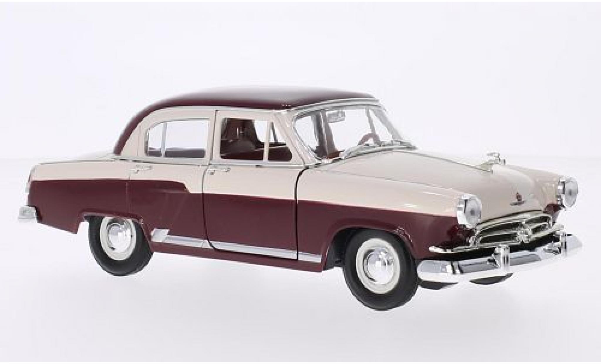 Gaz M21 1/24 Lucky Die Cast Wolga / GAZ rood Lucky Die Cas 1:24 modelauto