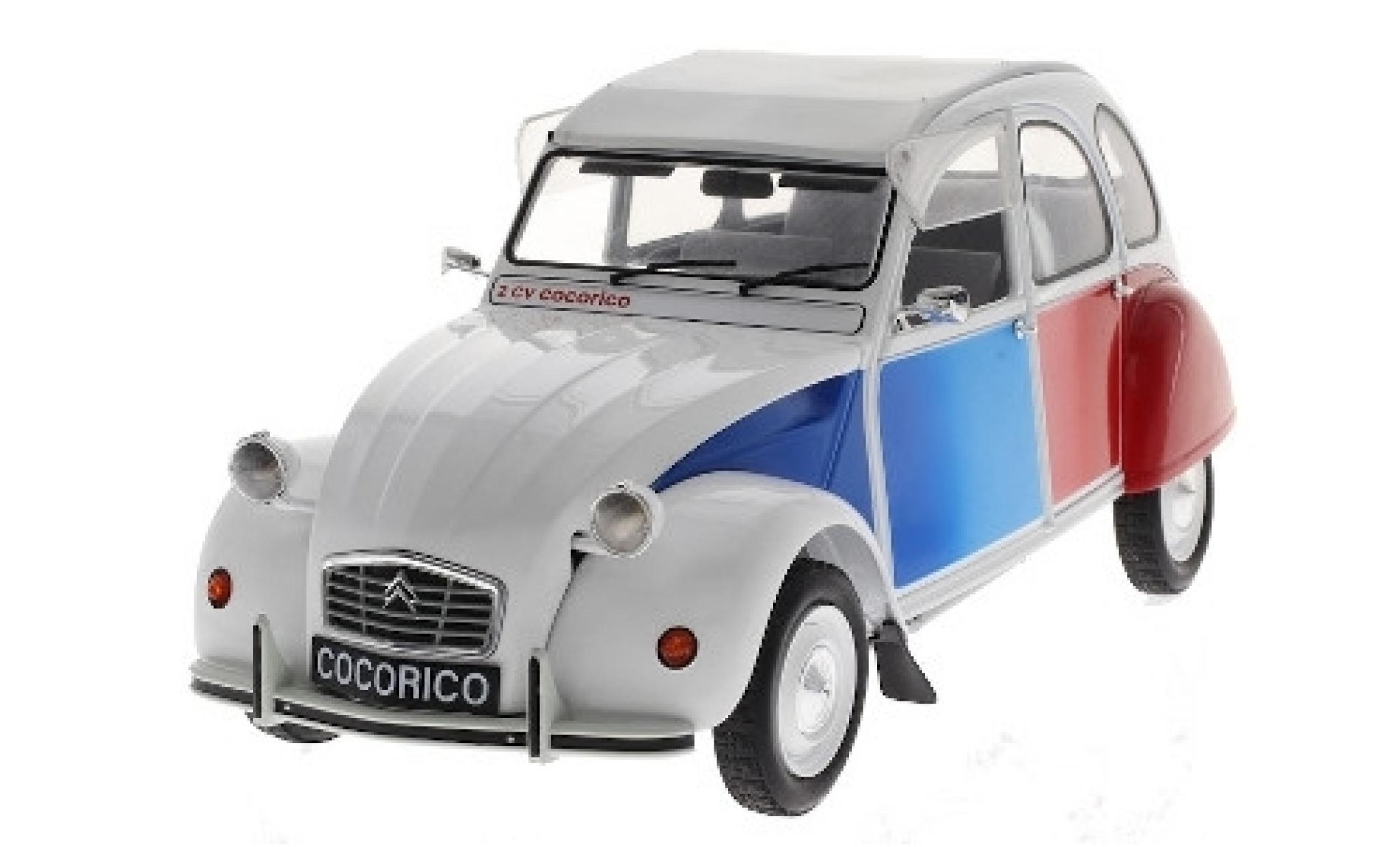 Citroen 2CV 1/12 Z Models Cocorico wit/Dekor 1986 modelauto