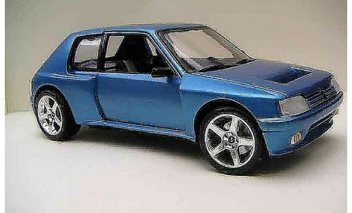 Peugeot 205 Turbo 16 1/18 Solido blauw T16 modelauto