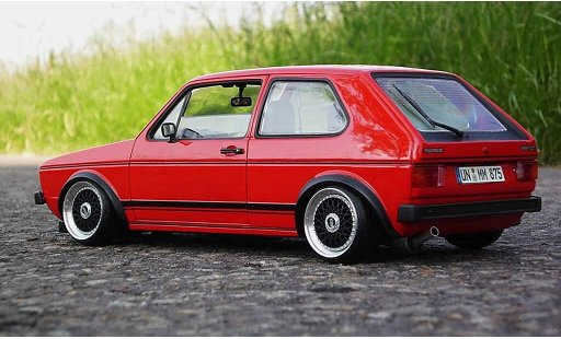 Volkswagen Golf GTI 1/18 Solido rood jantes BBS alu modelauto