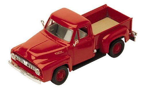 Ford F-100 Pickup 1/43 Yat Ming F 100 Pick Up rood 1953 modelauto