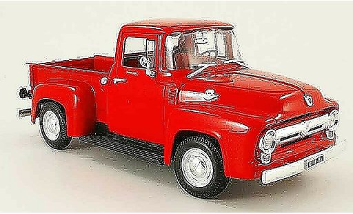 Ford F-100 Pickup 1/18 Welly 00 pick up rood 1956 modelauto
