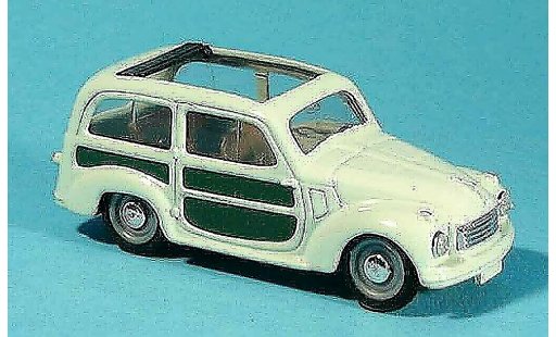 Fiat 500 C 1/43 Brumm Stationwagen groen open modelauto