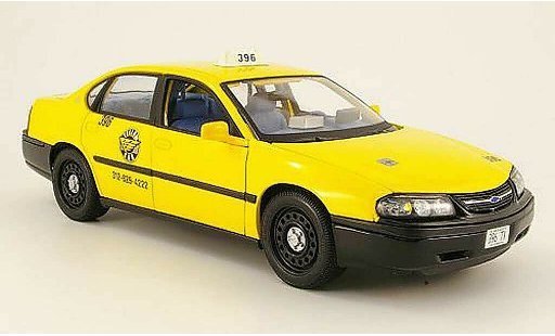 Chevrolet Impala taxi 1/18 Maisto geel americain modelauto