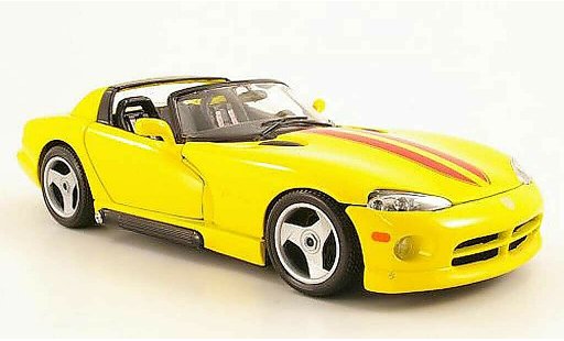 Dodge Viper RT 10 1/18 Burago geel/rood 1993 modelauto