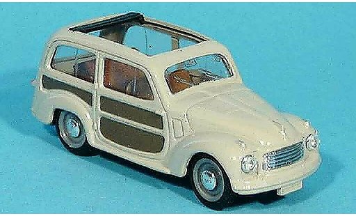 Fiat 500 C 1/43 Brumm Belvedere grijs open 1951 modelauto