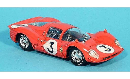 Ferrari 330 P4 1/43 Brumm no.3 l.bandini winnaar 1000km monza 1967 modelauto