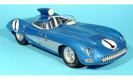 Chevrolet Corvette course 1/18 Autoart C1 ss no.1 blauw 1957 modelauto