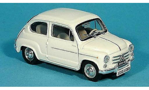 Fiat 600 D 1/43 Brumm wit Scuola Guida 1960 modelauto