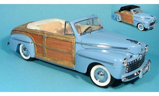 Ford Sportsman Cabriolet 1/18 Yat Ming blauw avec stoffdak zum auswechseln 1946 modelauto