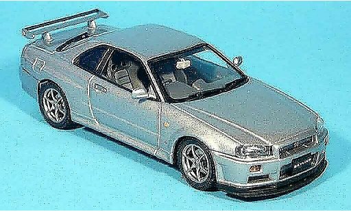 Nissan Skyline R34 1/43 Autoart GTR grijs metallic 1999 modelauto
