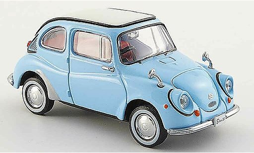 Subaru 360 Base 1/43 Ebbro blauw 1963 modelauto