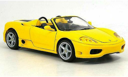 Ferrari 360 Modena 1/18 Hot Wheels spider geel modelauto
