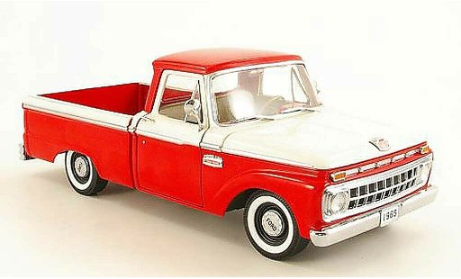Ford F-100 Pickup 1/18 Sun Star F 100 rood/wit 1965 modelauto