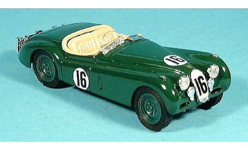 Jaguar XK 120 1/43 Brumm le mans no. 16 groen modelauto